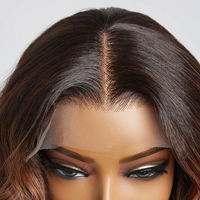 Bronze Beauty 12 Inches Loose Wave T-Part HD Lace Glueless Short Wig 100% Human Hair