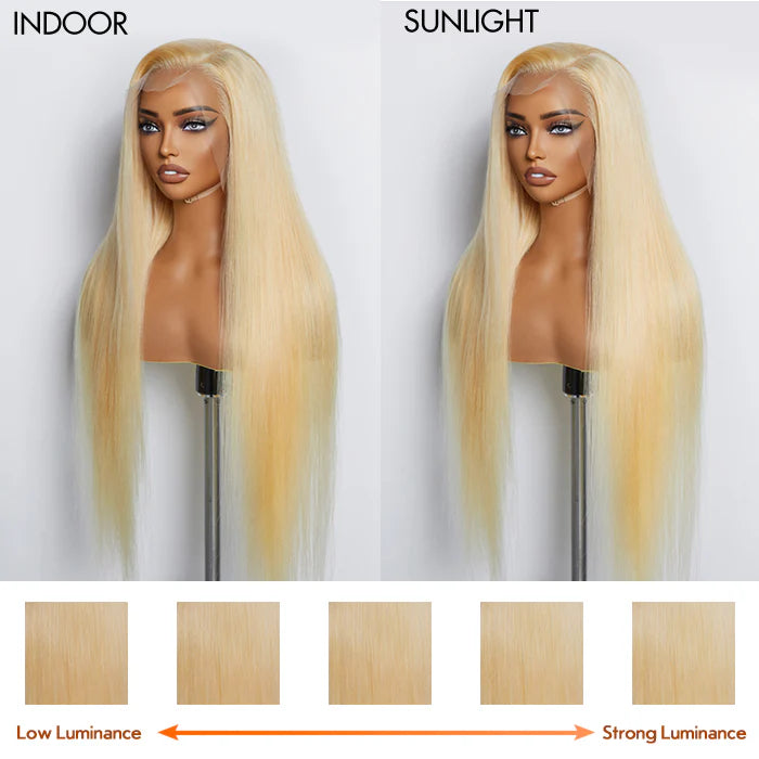 Stacy Pre-Plucked 13"x4" #613 Straight Lace Frontal Wig 200% Density-100% Human Hair