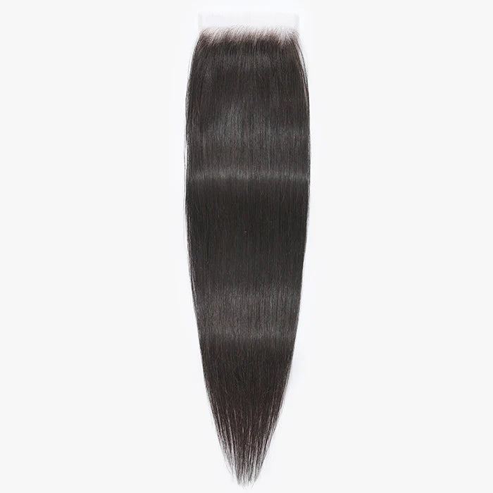 Upgrade 2.0 5" x 5" HD Straight Free Parted Lace Closure #1B Natural Black