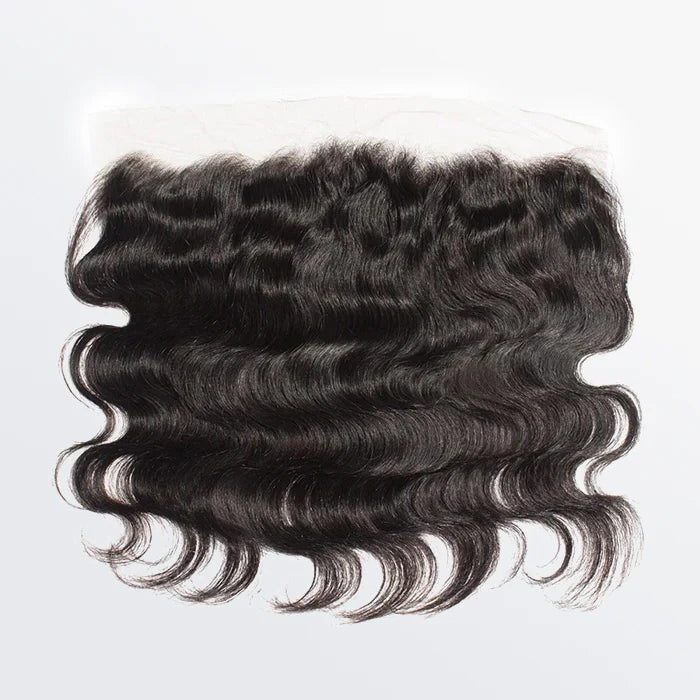 13" x 4" Body Wavy Free Parted Frontal #1B Natural Black