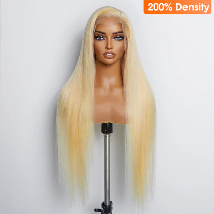 Stacy Pre-Plucked 13"x4" #613 Straight Lace Frontal Wig 200% Density-100% Human Hair