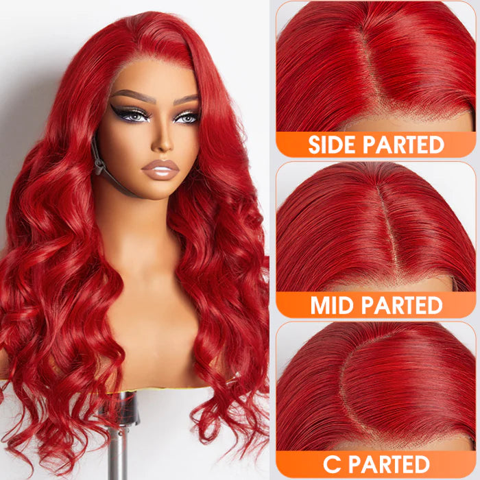 Passion Hot 24 Inches 13"x4" Body Wavy Wear & Go Glueless Frontal Wig-100% Human Hair