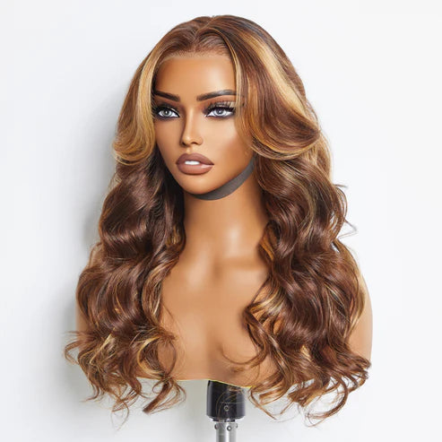 Golden Hour 24 Inches 13"x4" Body Wavy Wear & Go Glueless #4/27 Lace Frontal Wig-100% Human Hair