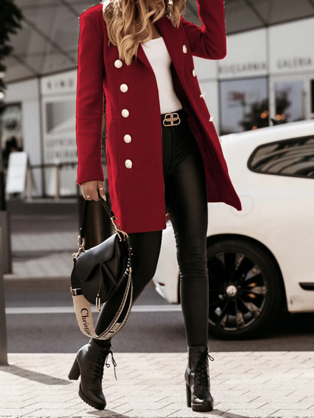 Double-breasted Lapel Collar Blazer CAN-X-DID
