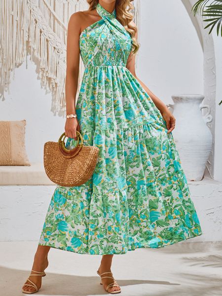 Eleuthera Wrap Halter Strap Dress CAN-X-DID