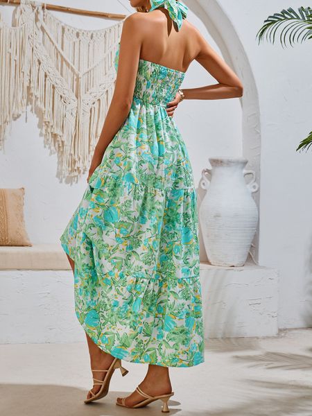 Eleuthera Wrap Halter Strap Dress CAN-X-DID