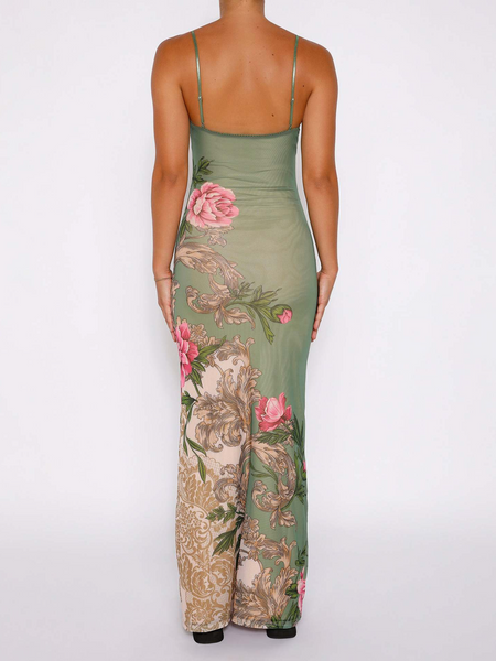 Goddess Floral Sheer Camisole Dress CAN-X-DID