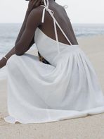 Heavenly Lilac V-neck Lace Open Back Cami Dress CAN-X-DID