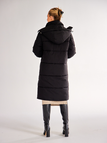 Hooded Knee Length Longline Padded Coat CAN-X-DID