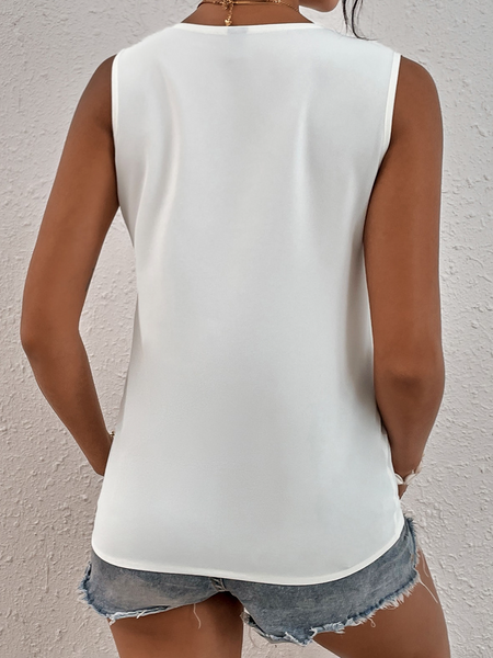 Lace V-neck Loose Pullover Blouse CAN-X-DID