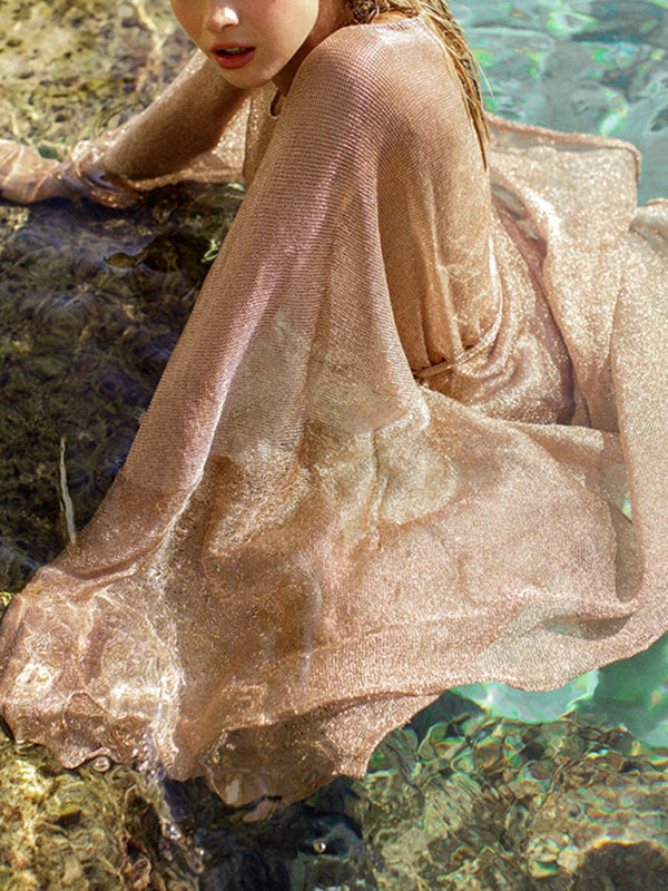 Mesh Swimsuit Cardigan Cover-up
