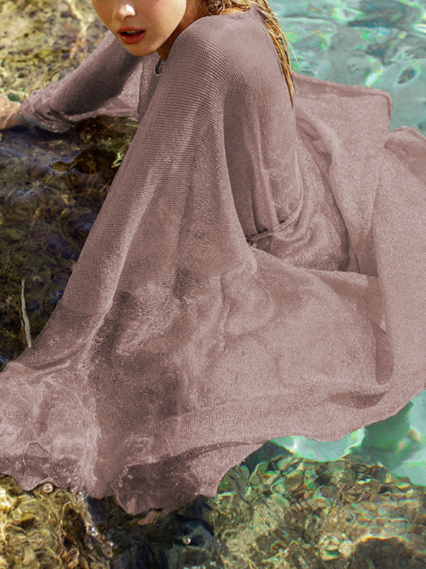 Mesh Swimsuit Cardigan Cover-up