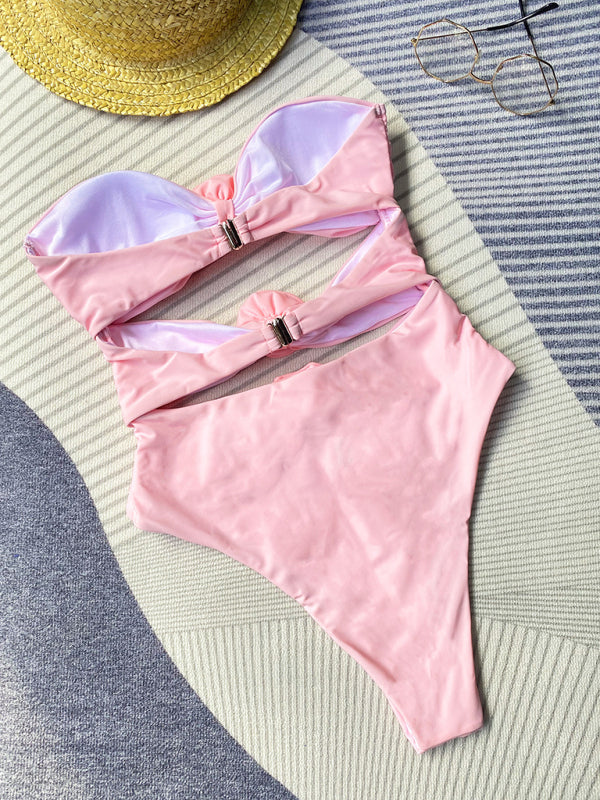 Three-dimensional Flower One-piece Swimsuit
