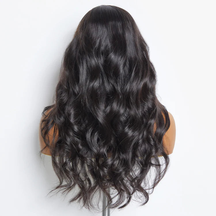 Porsha 24 Inches 5"x5" Body Wavy Wear & Go Glueless #1B Lace Closure Wig-100% Human Hair