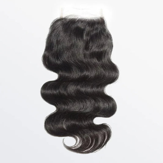 4" x 4" HD Body Wave Free Parted Lace Closure #1B Natural Black