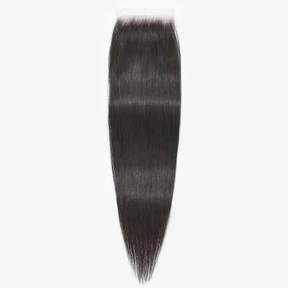 Upgrade 2.0 5" x 5" HD Straight Free Parted Lace Closure #1B Natural Black