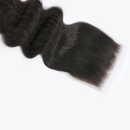 Upgrade 2.0 5" x 5" HD Body Wavy Free Parted Lace Closure #1B Natural Black