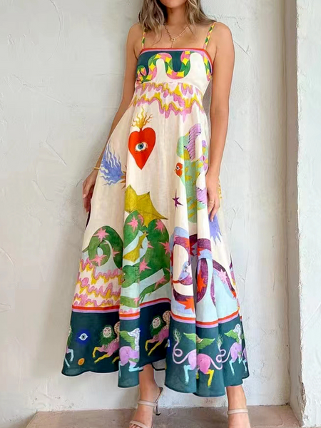 Artistic Print Dress CAN-X-DID