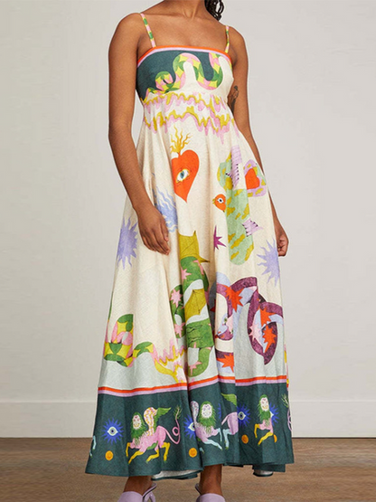 Artistic Print Dress CAN-X-DID