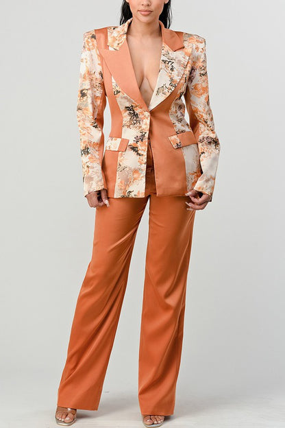 Athina Transition Print Blazer and Pant Suit CAN-X-DID