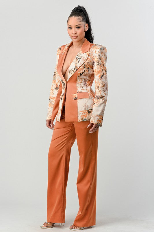 Athina Transition Print Blazer and Pant Suit CAN-X-DID