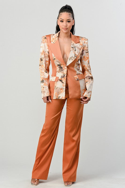 Athina Transition Print Blazer and Pant Suit CAN-X-DID