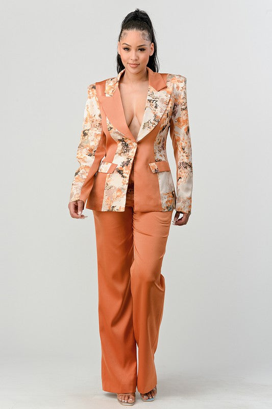 Athina Transition Print Blazer and Pant Suit CAN-X-DID