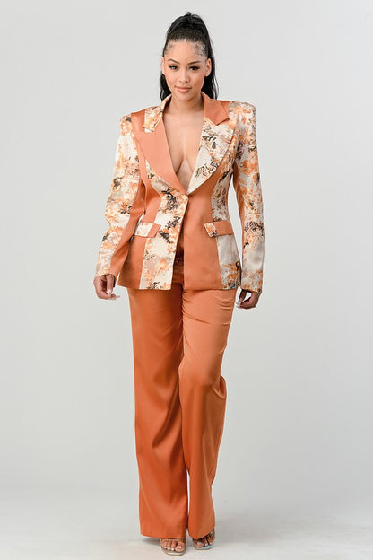 Athina Transition Print Blazer and Pant Suit CAN-X-DID