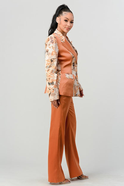 Athina Transition Print Blazer and Pant Suit CAN-X-DID