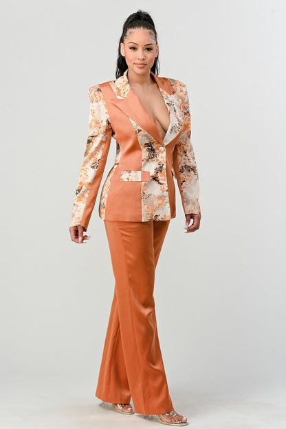 Athina Transition Print Blazer and Pant Suit CAN-X-DID