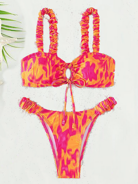 Bright Floral Backless Swimsuit CAN-X-DID