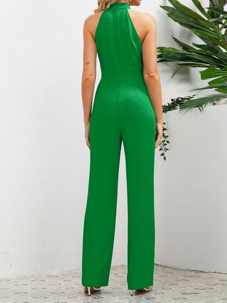 Emerald Halter Neck Slim Fit Jumpsuit CAN-X-DID