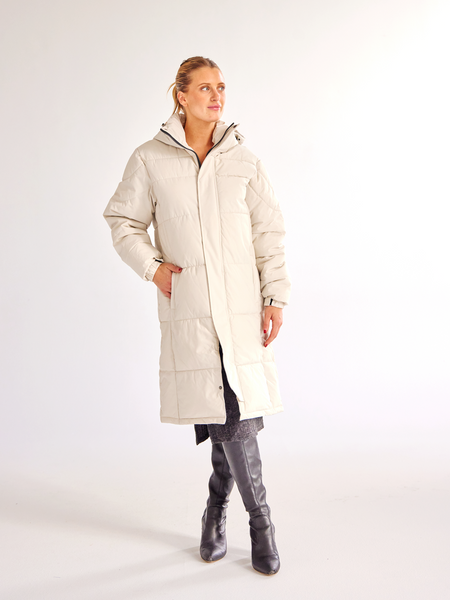 Hooded Knee Length Longline Padded Coat CAN-X-DID