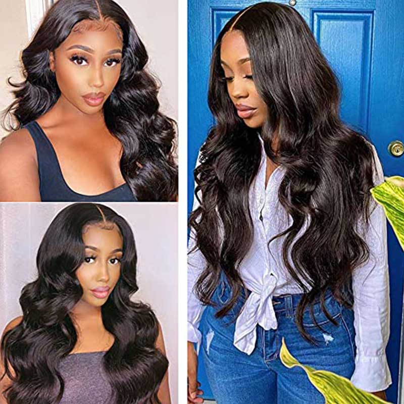 5" x 5" Body Wavy Free Parted Lace Closure #1B Natural Black