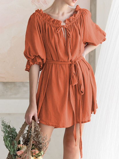 Off Shoulder Ruffled Dress CAN-X-DID