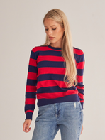 Polo Inspired Long Sleeve Striped Sweater CAN-X-DID