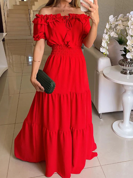 Spanish Off-Shoulder Long Dress CAN-X-DID