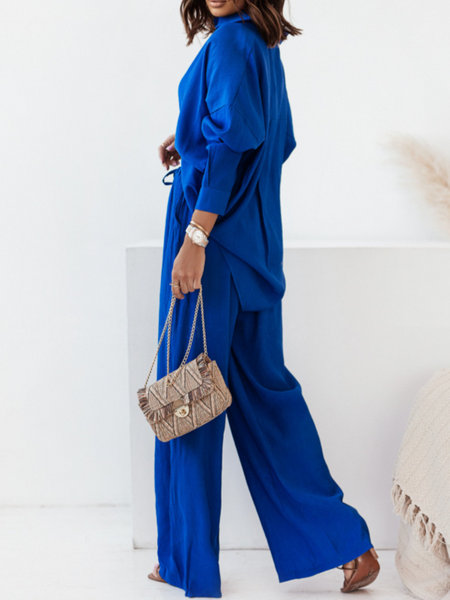 Sultry Sapphire Long Sleeve Two-Piece Set CAN-X-DID