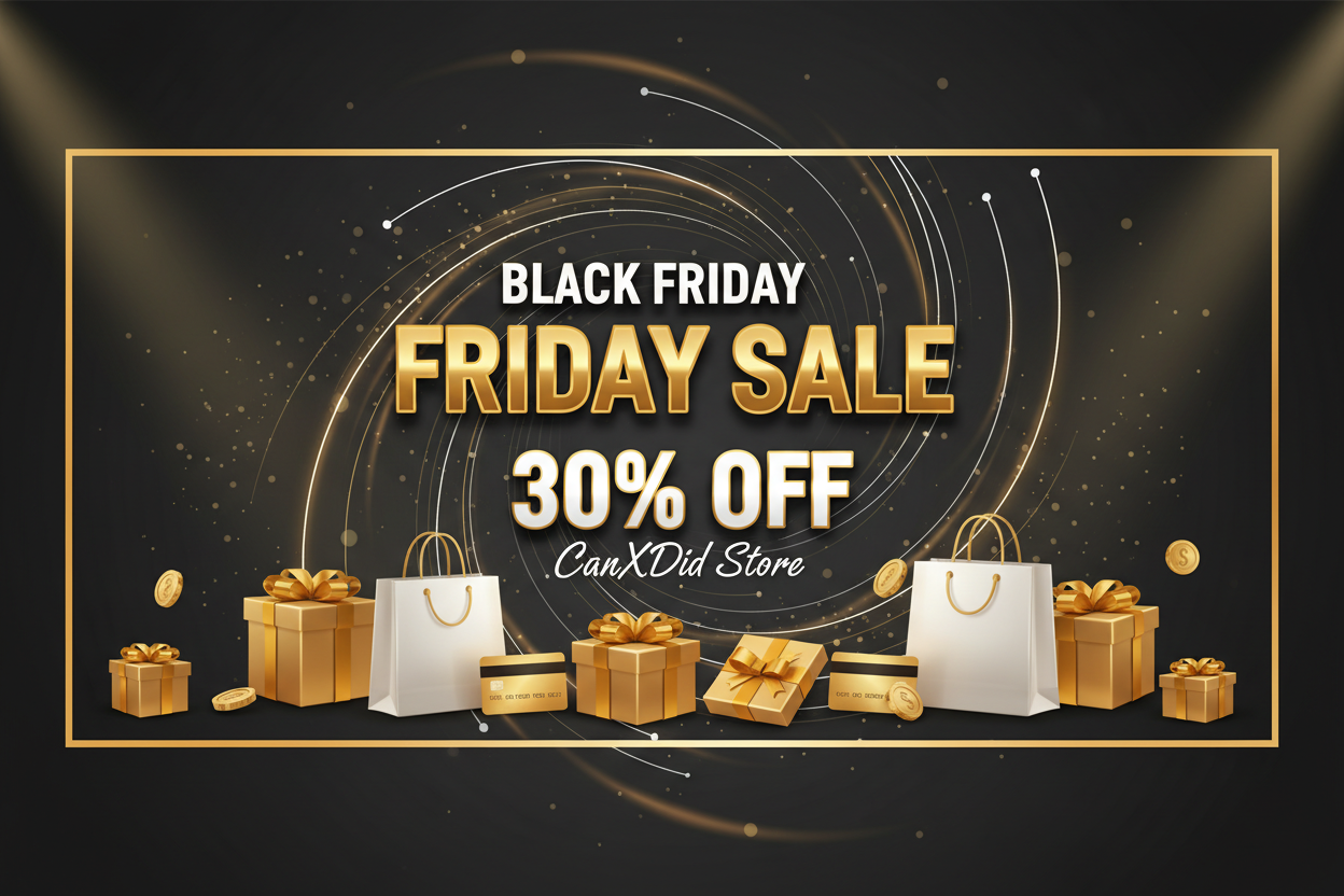Create a picture promoting Black Friday sale of 30% for the CanXDid. 