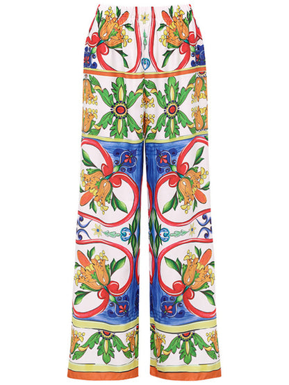 Rome Enamel Print Mix-Match Swimsuit Suit