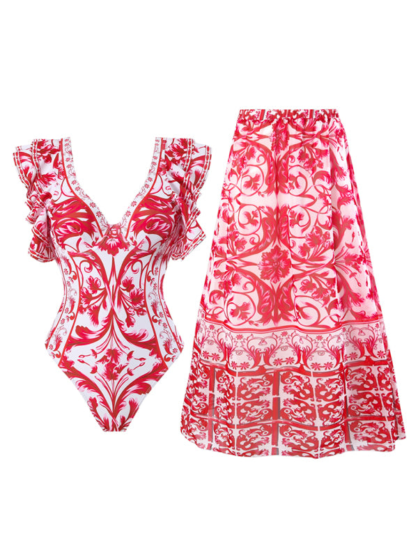 Mexico Floral Print One-piece Swimsuit