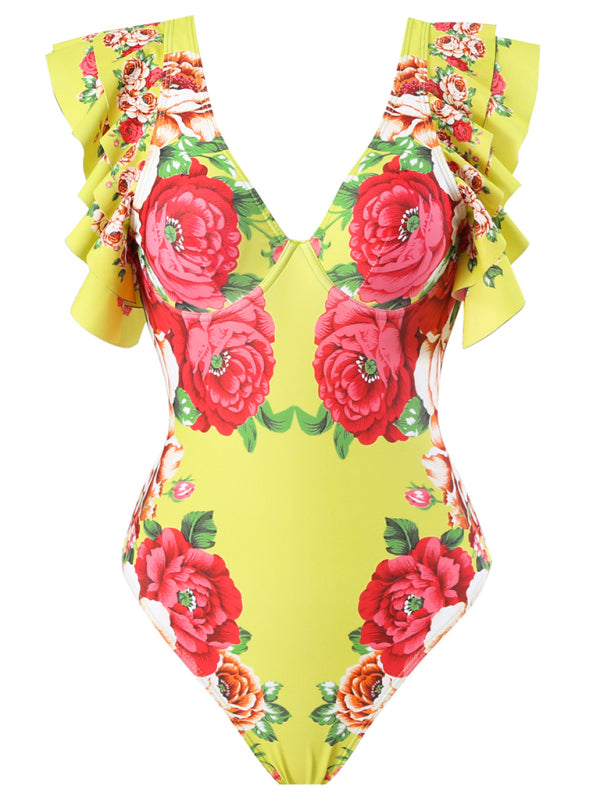 Mexico Floral Print One-piece Swimsuit