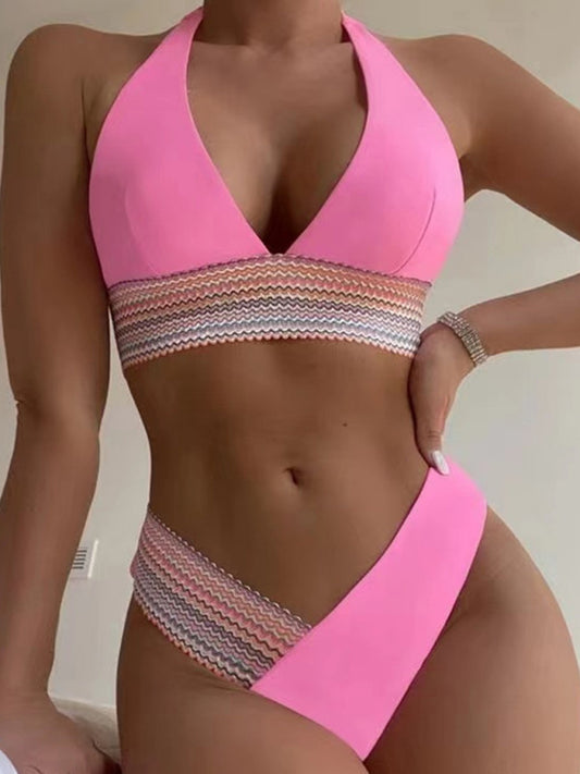 Diva Color block High Waist Swimsuit